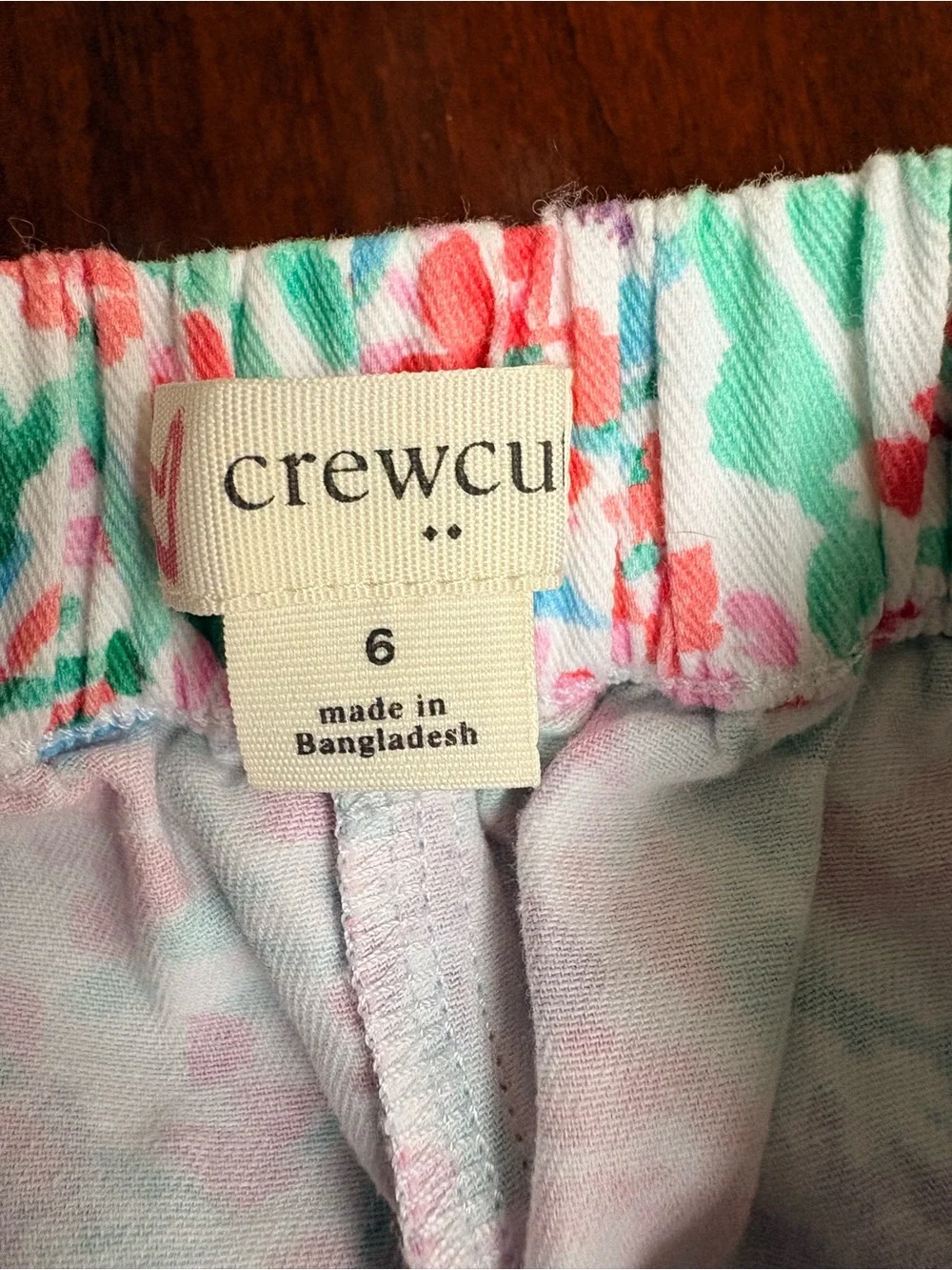 Crewcuts Girls' High-Waist Orange Fruit Print and Pink Floral Shorts  size 6